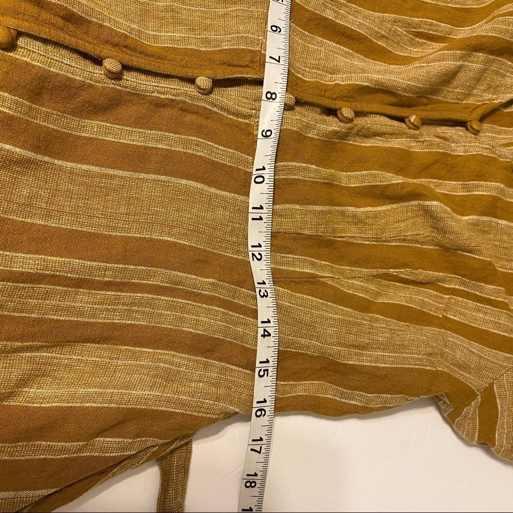 Universal Thread Linen Blend Caramel Oatmeal Stri… - image 5